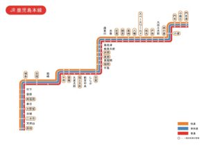 JR鹿児島本線　路線図